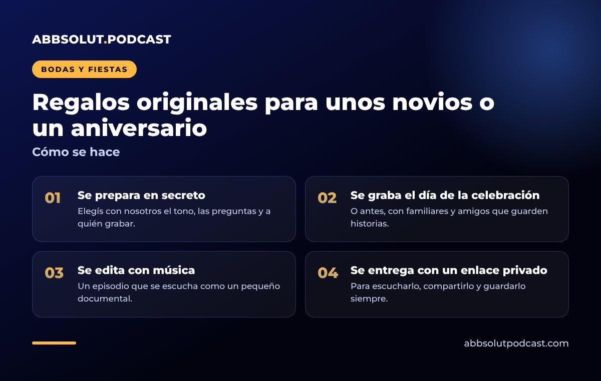 Infografía: Regalos originales para unos novios o un aniversario. Cómo se hace