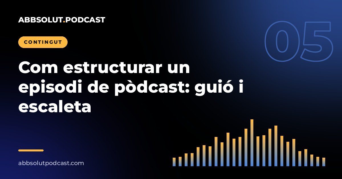 Portada: Com estructurar un episodi de pòdcast: guió i escaleta
