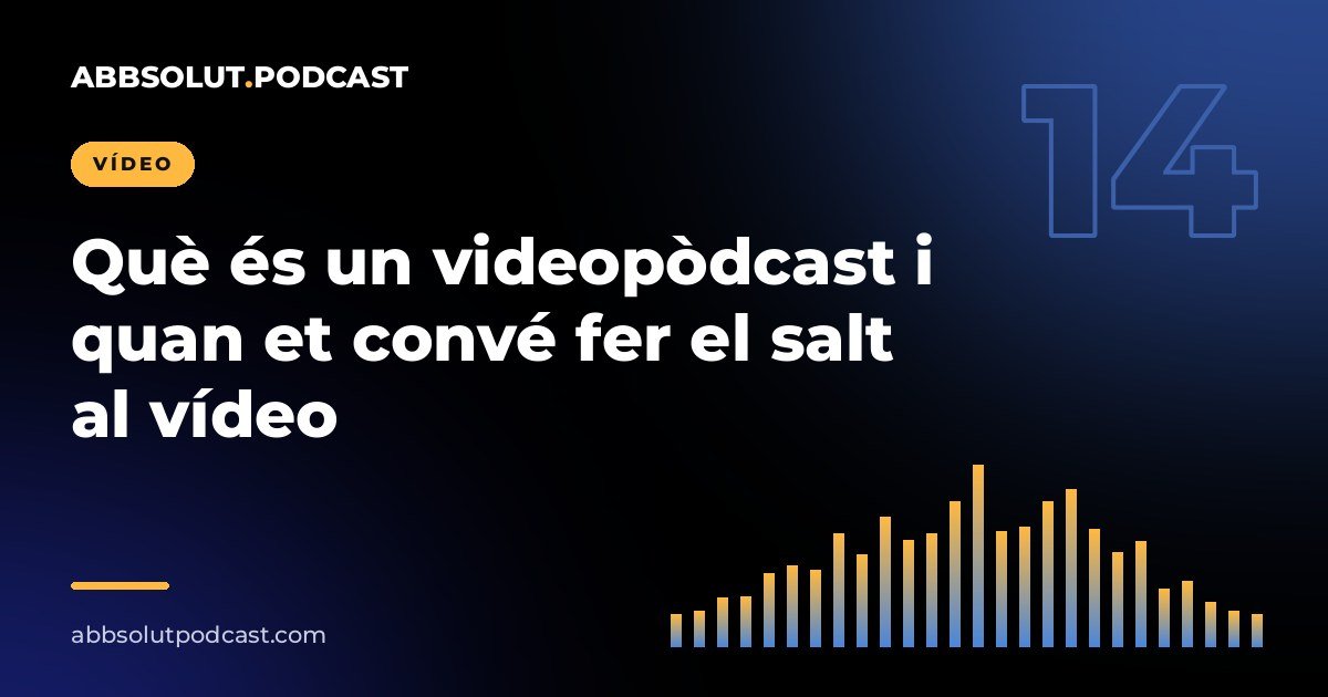 Portada: Què és un videopòdcast i quan et convé fer el salt al vídeo