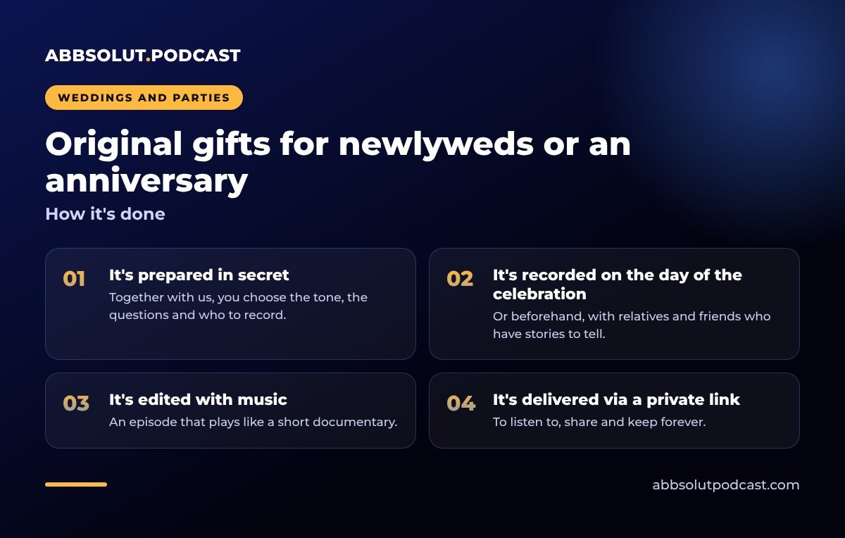Infographic: Original gifts for a couple or an anniversary. How it's done